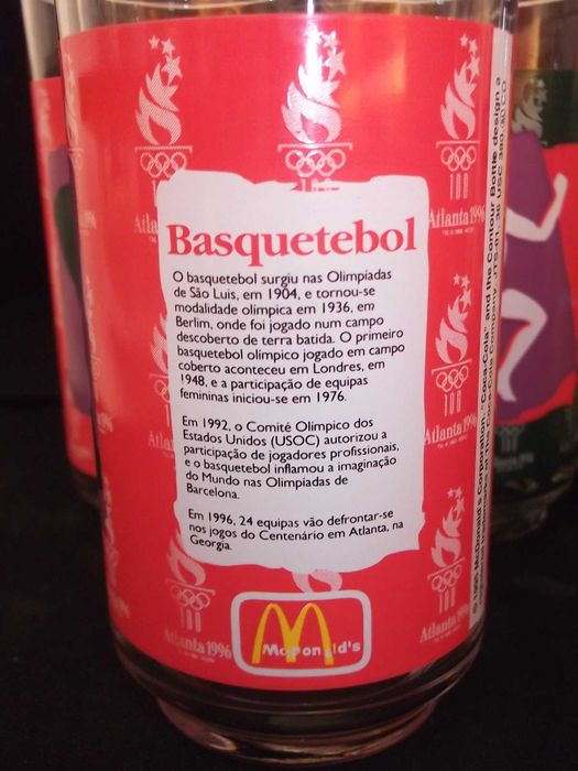 4 copos Atlanta 1996 jogos olímpicos Mcdonalds Coca-Cola