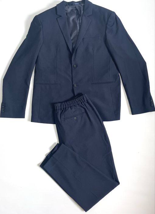 Garnitur Męski Pier One Rozmiar 56 XXL granatowy comfort marynarka + spodnie