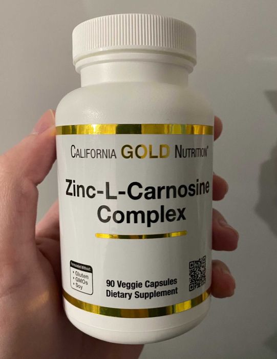 California Gold Nutrition Zinc Цинк L-Carnosine 86 капсул iherb
