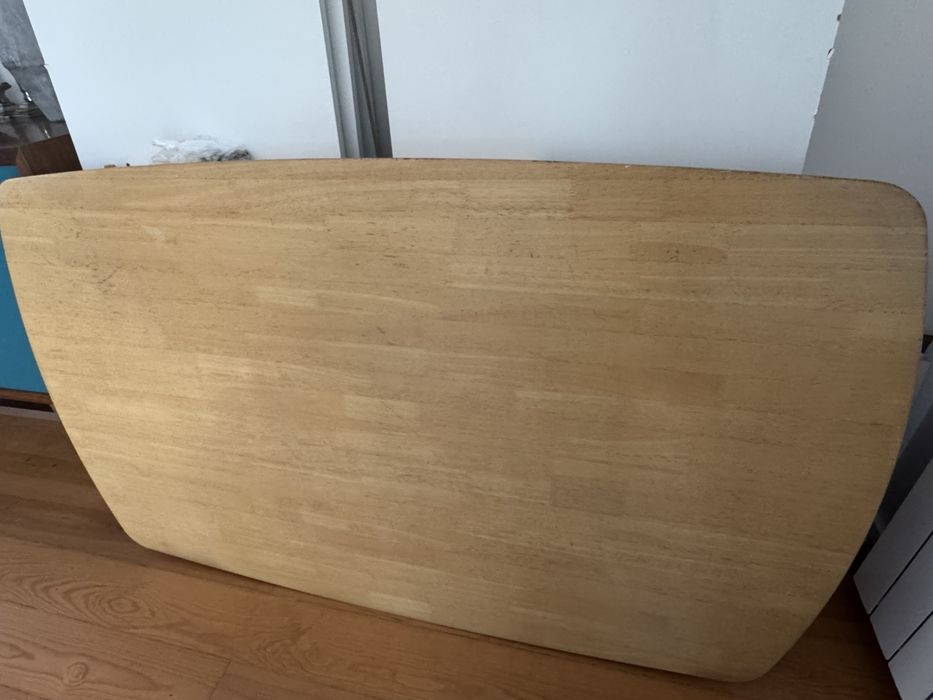 Mesa de jantar rectangular em madeira Sklum