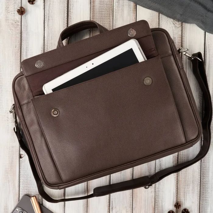 Skórzana torba męska na laptopa Paolo Peruzzi E-25-BR