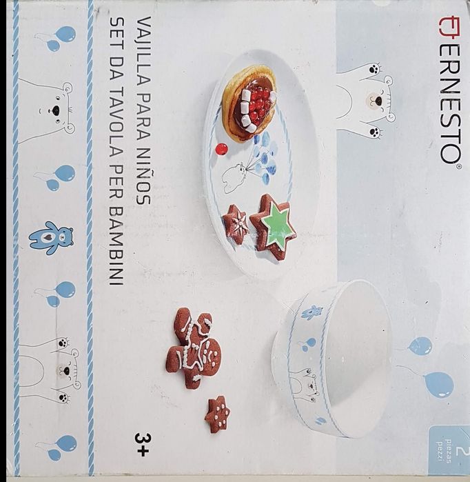 Conjunto louça infantil taça  e prato novos/nunca usado