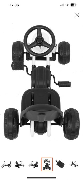 Ramiz, mini gokart z napędem, biały