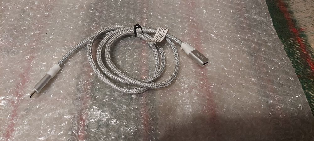 Kabel 1m przedłużacz USB-C wtyczka na USB-C  gniazdo przedłużacz