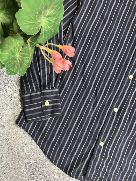 Синяя премиальная рубашка в полоску мужская Dolce Gabbana (Оригинал)