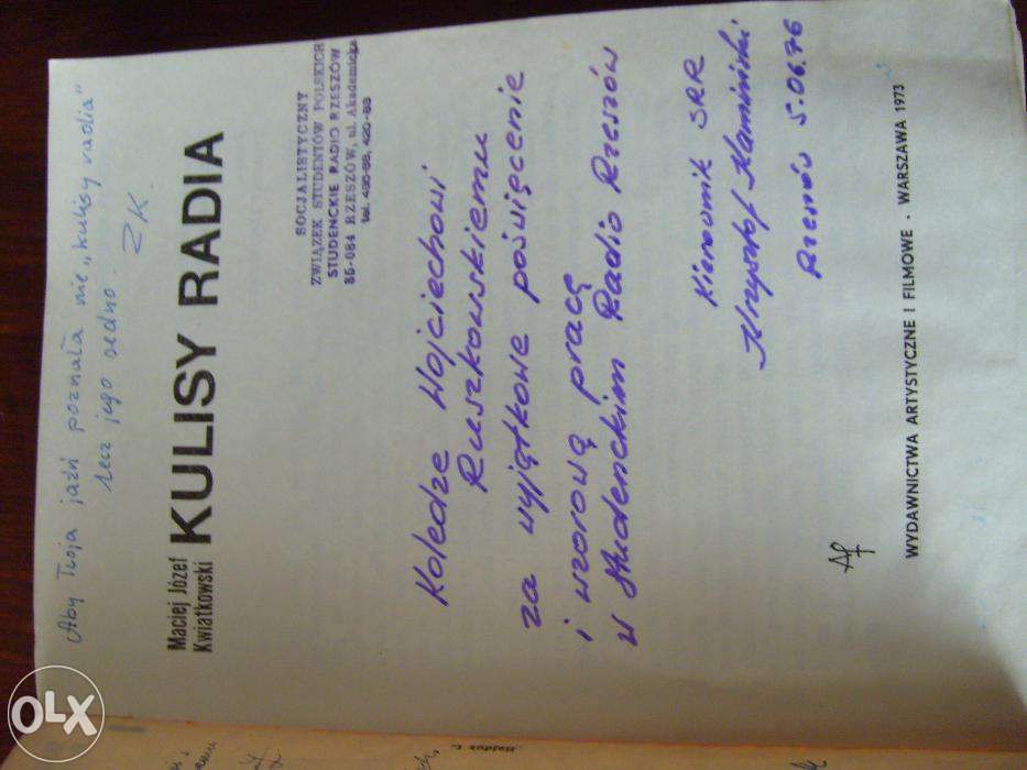Książka-Kulisy radia z autogafami SPRAWDZ !!!