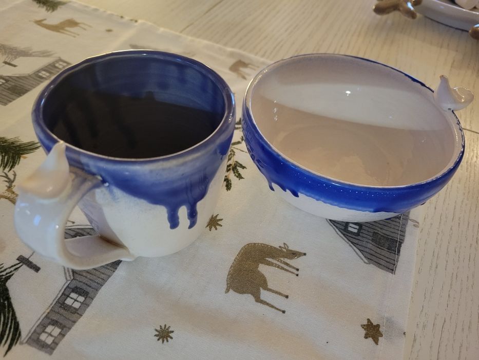 Чашка тарілка керамічна ручна робота