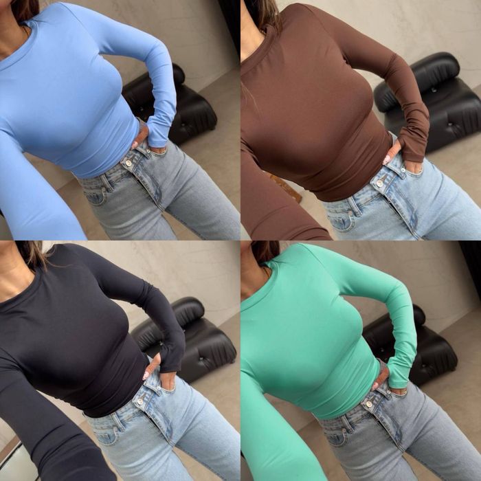 Лонгслів жіночий. Базовий лонгслів. Базова облягаючі жіноча кофта