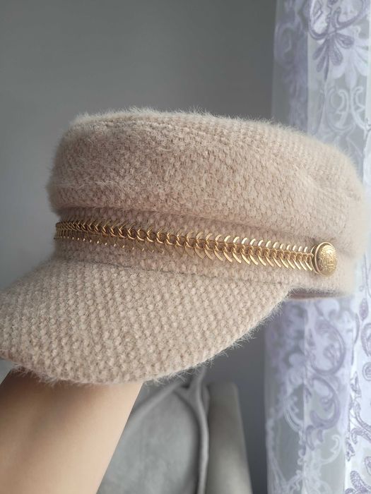 Берет ангора бежевий