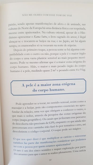 Livro: Não me olhes com esse tom de voz