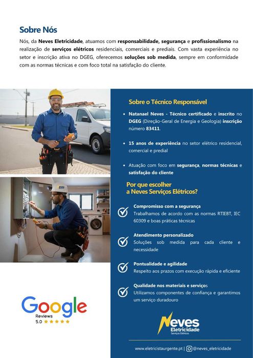 Eletricista  Urgente - Reparação de Avarias Elétricas