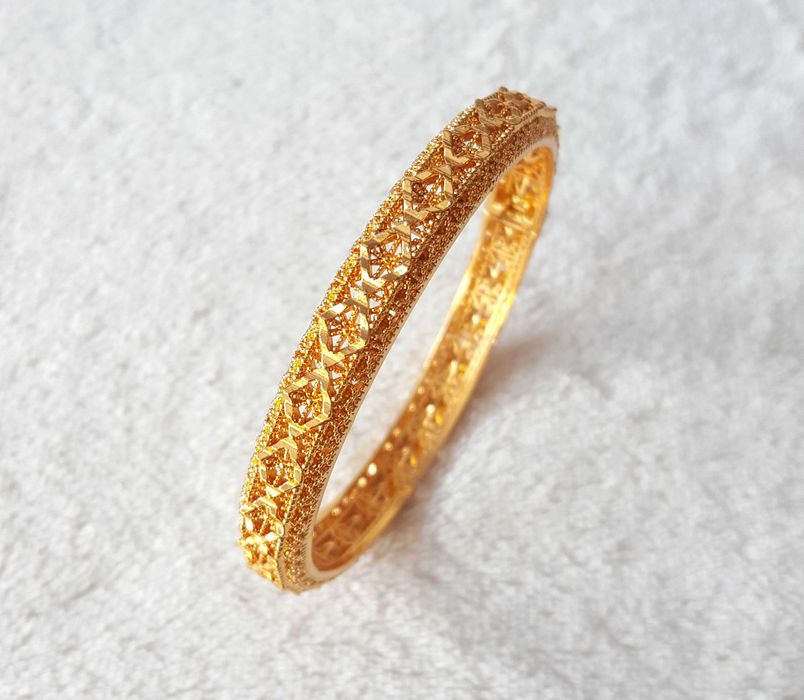 Bransoleta orientalna arabska złoty kolor bangla duża boho bohemian