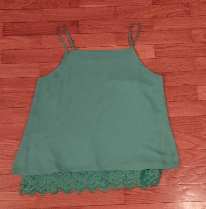 Top da ferrache com renda verde - T.M
