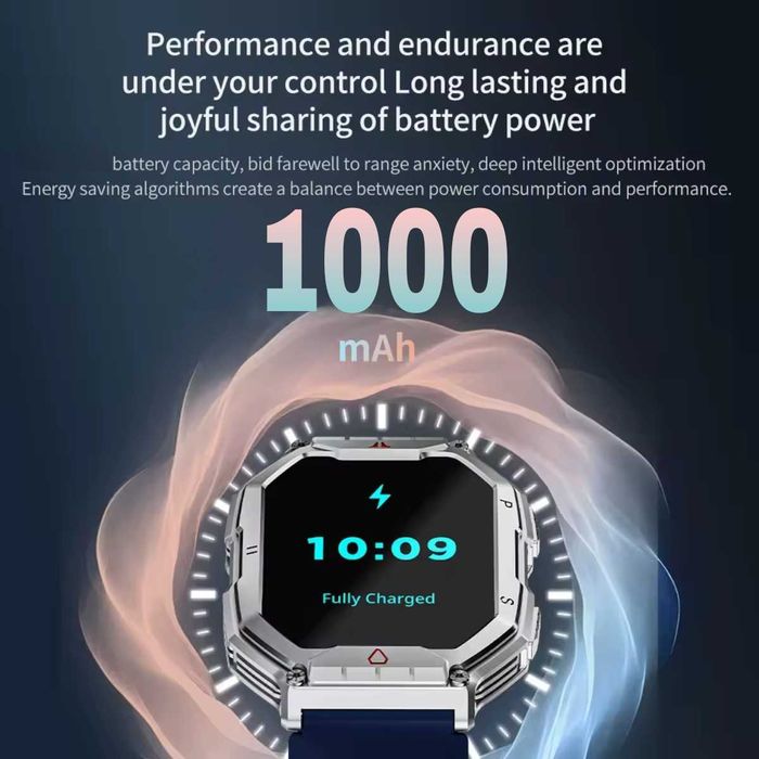 Смарт часы. VWAR KR82 PRO. NFC. Compass. 1000mAh.LED-фонарик Барометр