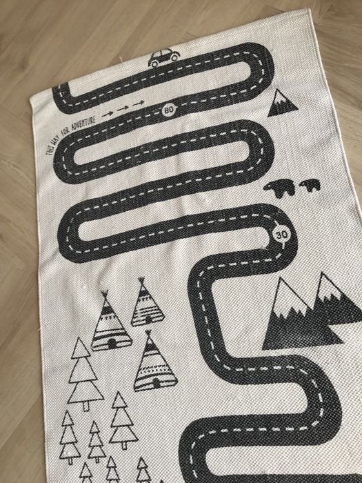 Bawełniany dywan dziecięcy droga do zabawy OYOY Adventure Rug 175x68