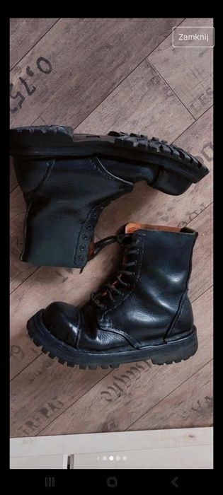 Glany skóra cockney r. 40 granatowe