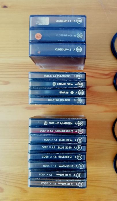 Filtros Cokin, anéis e suporte (ler descrição)