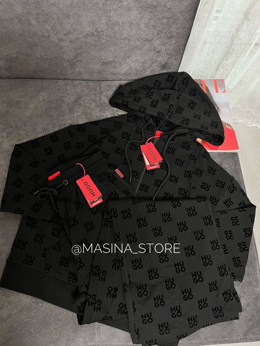 Новий жіночий костюм Hugo Boss S чорний оригінал Flokki худі Хьюго