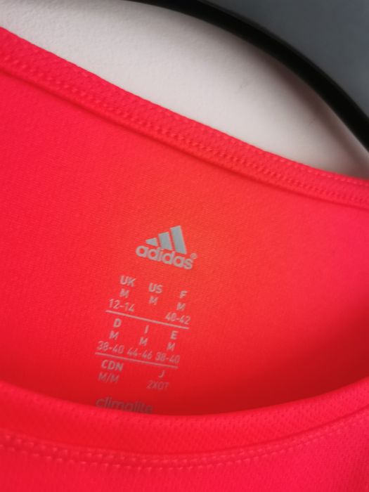 Adidas bluzka długi rękaw logowana sportowa damska M/L
