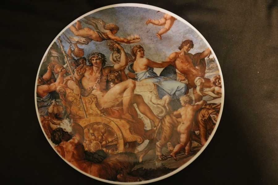 Talerz kolekcjonerski Triumf Bachusa i Ariadny.