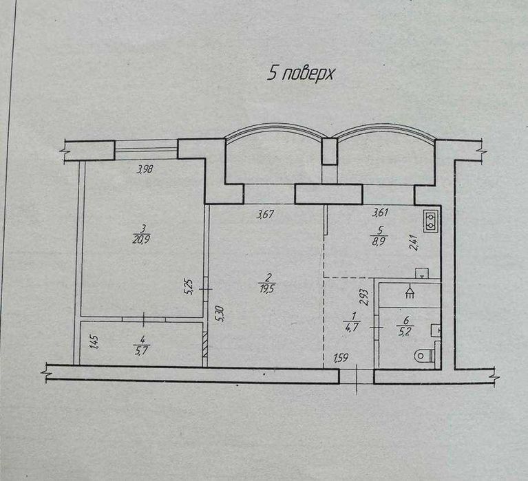 Простора 2-кімнатна квартира на Буковинській в новому будинку
