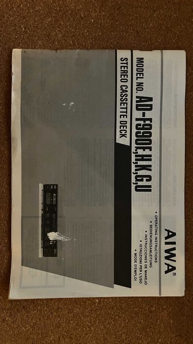 Manual Proprietário Aiwa AD-F990