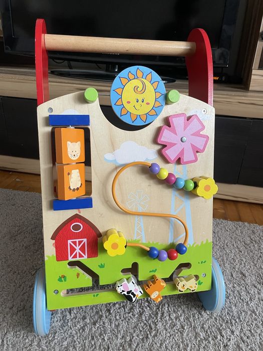 Ходунки-каталка Viga Toys з бізібордом