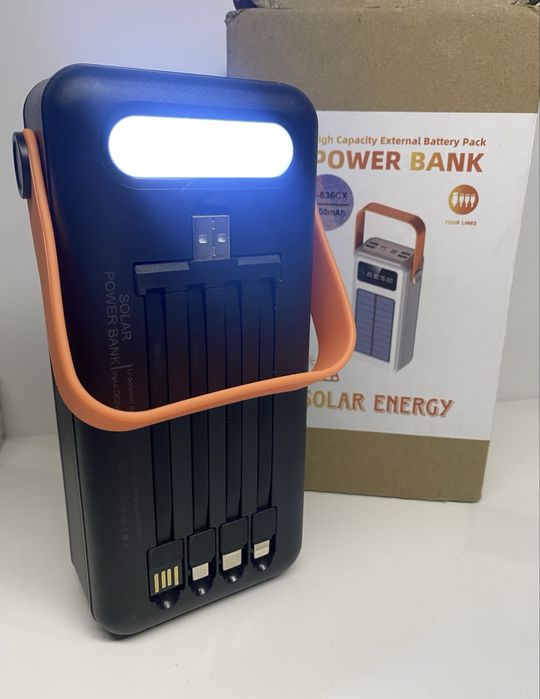 Power Bank 60000 mAh, на солнечной батарее