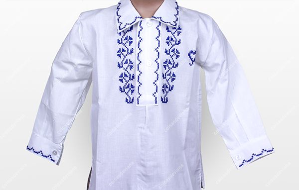Camisa Bordada a Ponto Cruz - Criança