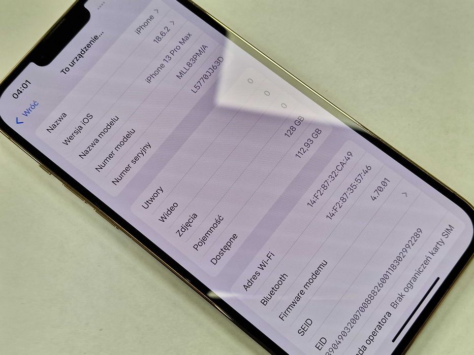 iPhone 13 Pro Max 128GB/ Gold/ Złoty/ Grade A-/ bateria 86%/ Gwarancja