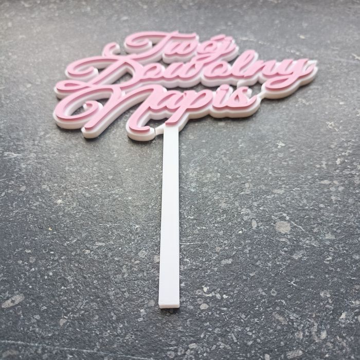 Personalizowany topper na tort. Toper, urodziny wesele 18stka chrzest
