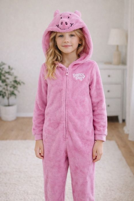 Kombinezon onesie kigurumi Percy pig 7-8 lat piżama przebranie świnka