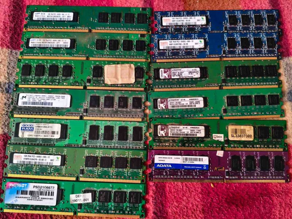 Оперативная память (SD-RAM, DDR, DDR2, DDR2 SO-DIMM, DDR3)