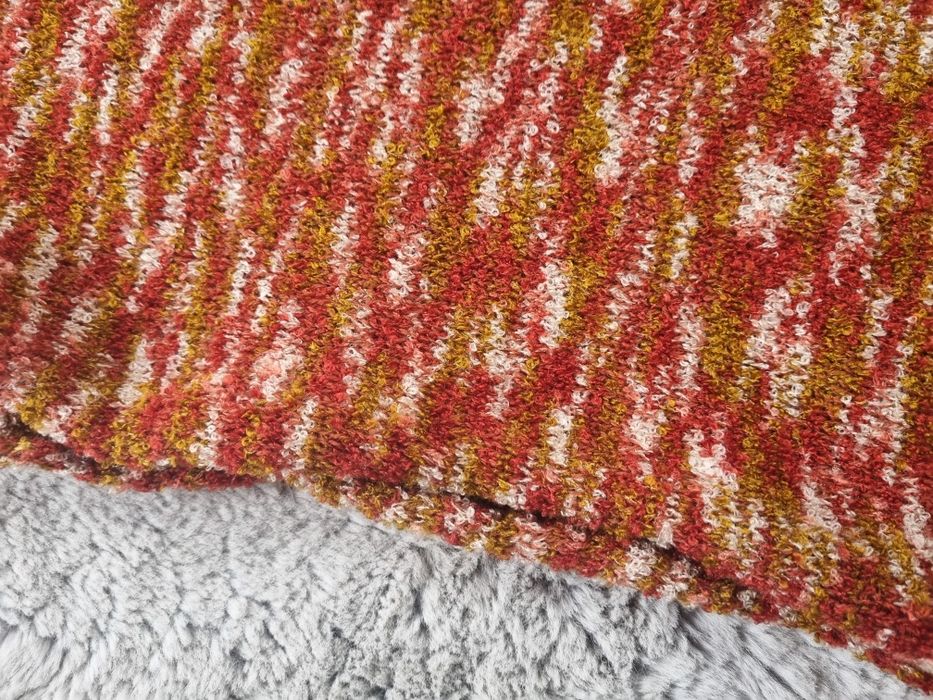 Melanżowy komin szalik damski pomarańcz handmade