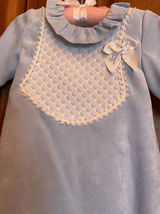 Vestido de cerimonia azul suave