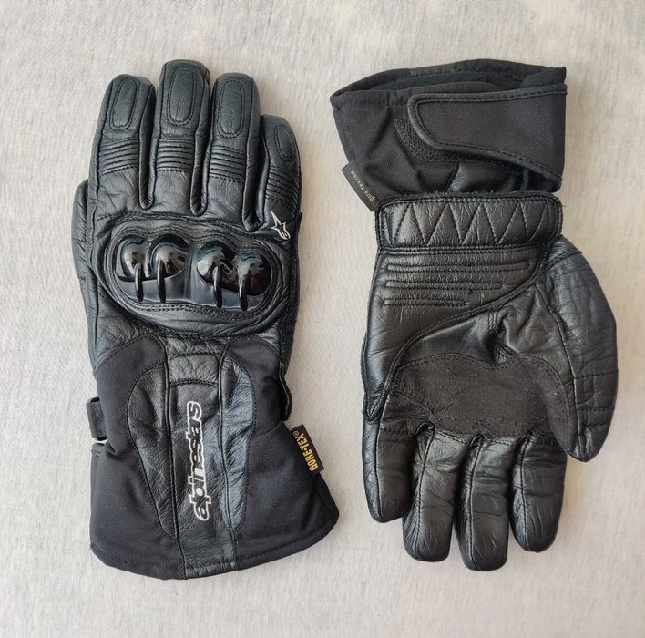 Gore -Tex rękawiczki L czarne oryginalne okazja skórzane