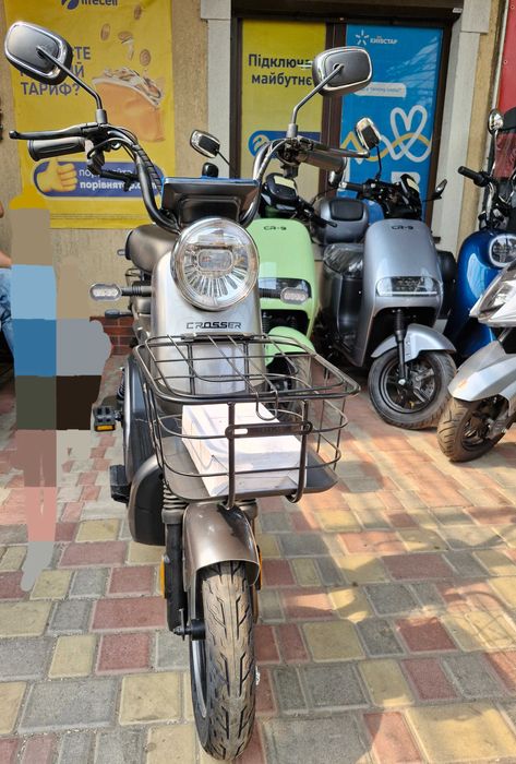 Електровелосипед електроскутер двомісний Crosser CR2 500W Сірий