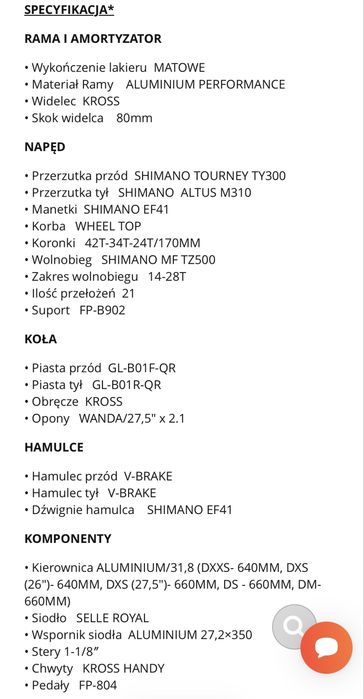 Rower Kross Lea 2.0 27.5