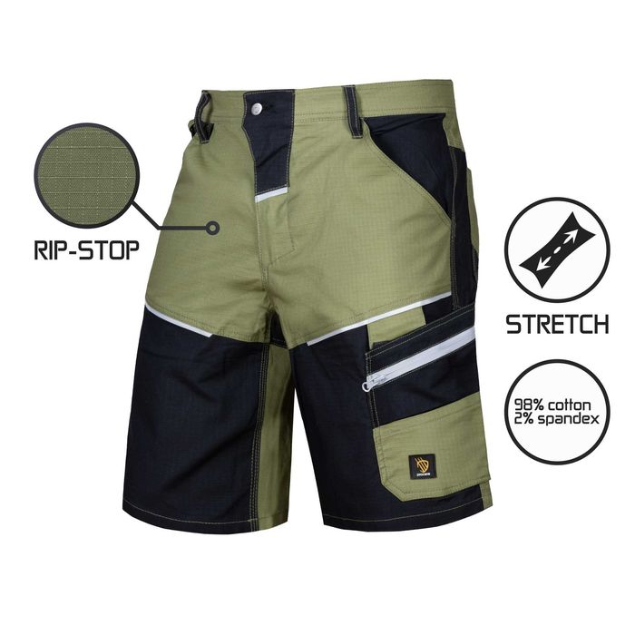 Krótkie Spodenki do pracy robocze ELASTYCZN BAWEŁNA rozmiar 58