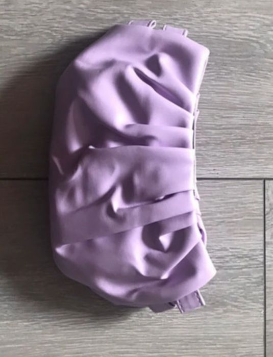 Nowa mini torebka fiolet wrzos wesele kopertówka pasek
