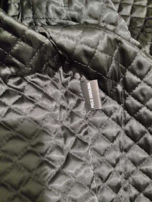 Casaco de couro cabedal comprido