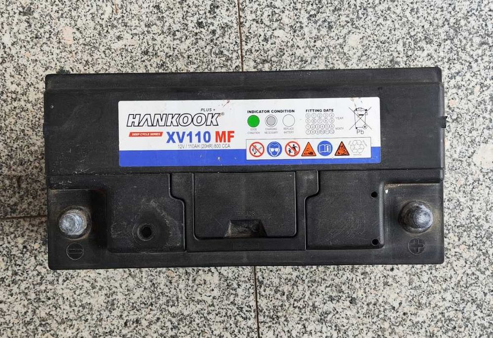 Bateria Deep Cycle Hankook XV110 MF - 12V 110Ah