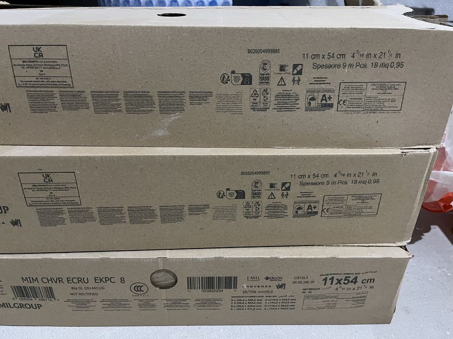 Plytki Jodełka Mimesis Chevron Ecru 11x54