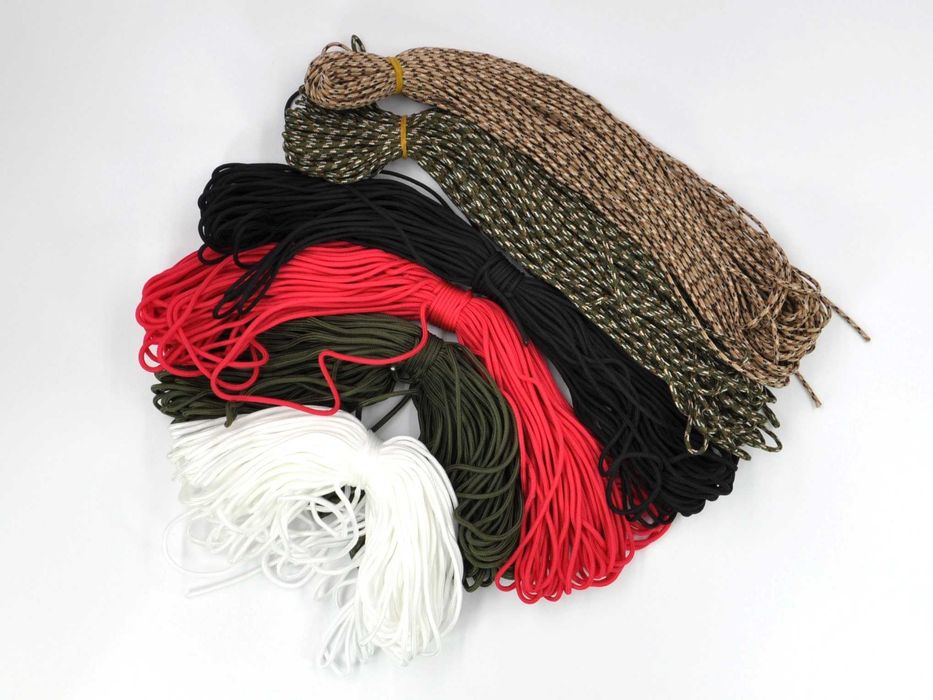 Sznurek Paracord 100ft - 31m - 2mm - Linka spadochronowa - Czarny