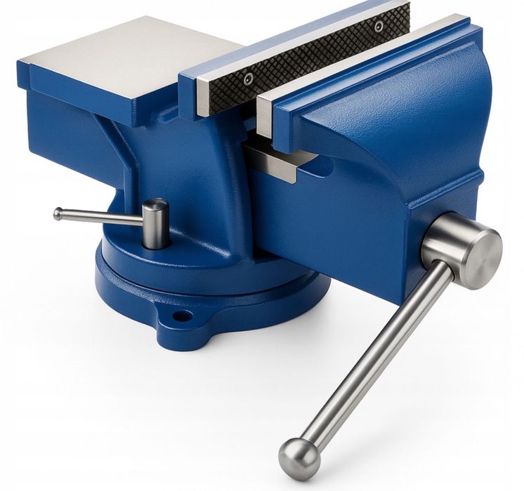 Solidne imadło ślusarskie obrotowe z kowadłem żeliwne 360 hartowane