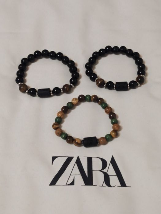 Zestaw Bransoletek męskich w stylu Casual z koralikami | Zara Accessories
