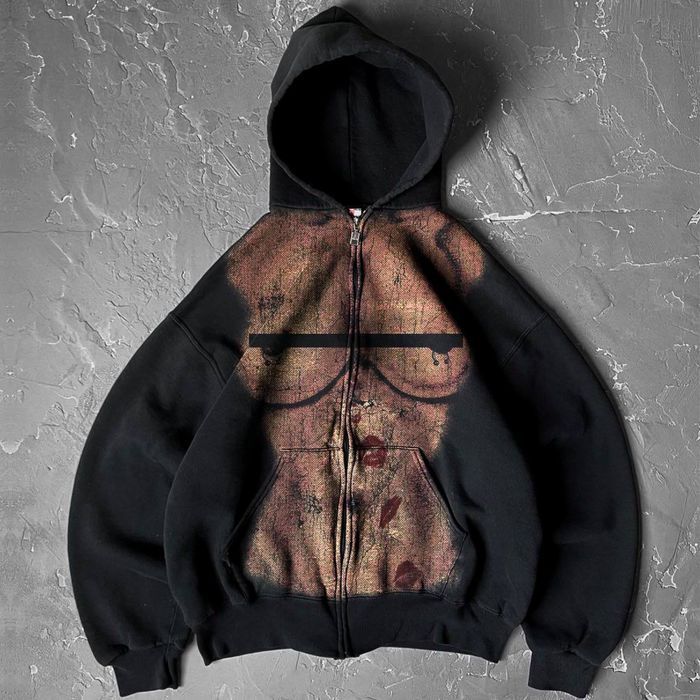 Зіп худі з принтом