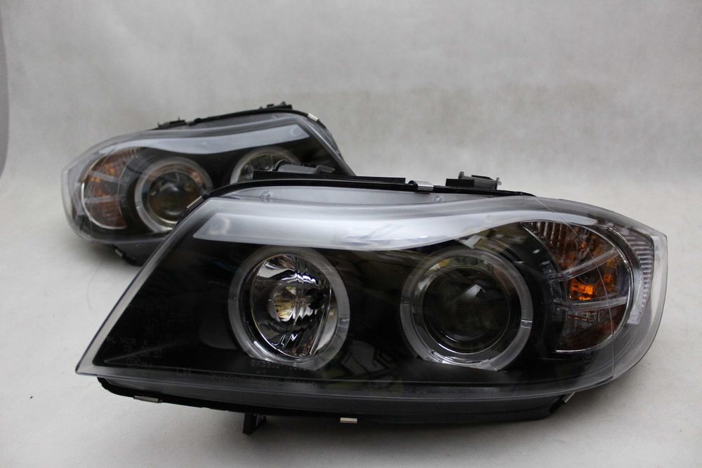Lampy przednie przód BMW E90 05-11 RINGI Black LED Angels Eyes NOWE