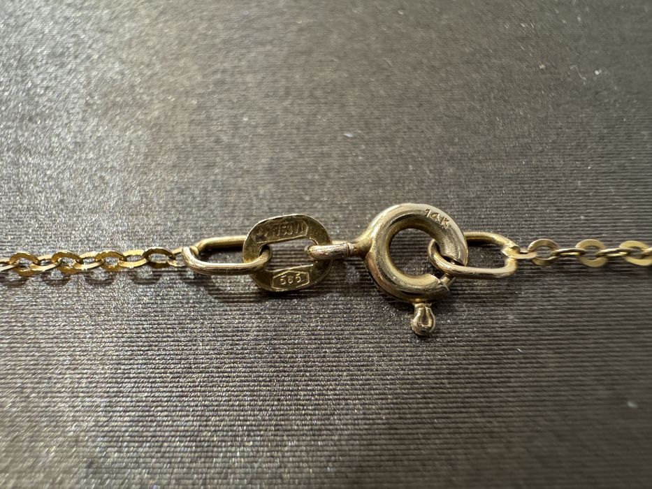 Klasyczny złoty łańcuszek „ankier”  585  52cm