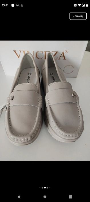 Mokasyny na koturnie - Vinceza
